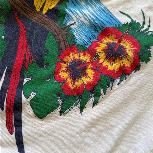 90’s Bahamas Parrot Single Stitch Vintage T-Shirt - Picture 7 of 8